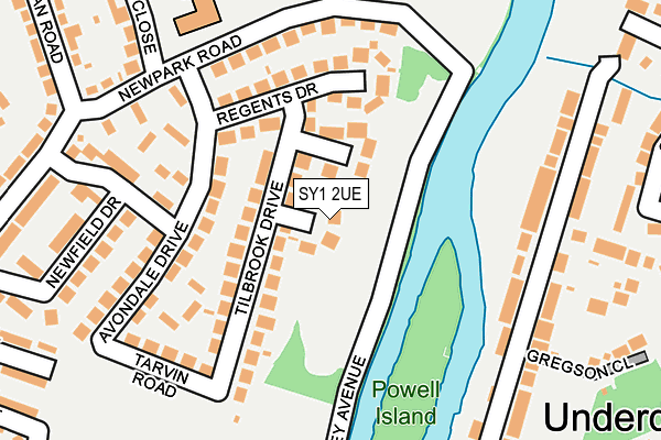 SY1 2UE map - OS OpenMap – Local (Ordnance Survey)