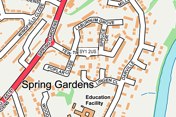 SY1 2US map - OS OpenMap – Local (Ordnance Survey)