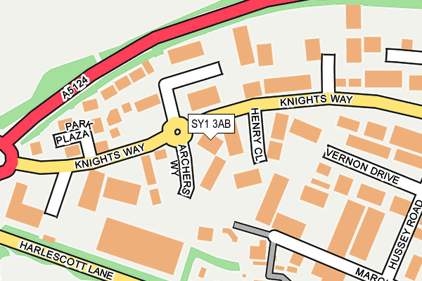 SY1 3AB map - OS OpenMap – Local (Ordnance Survey)