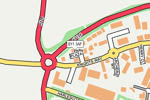 SY1 3AF map - OS OpenMap – Local (Ordnance Survey)