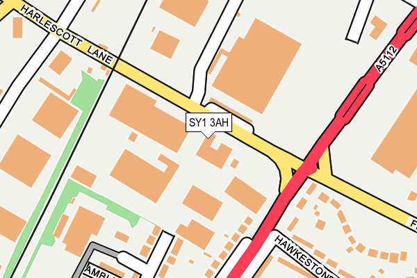 SY1 3AH map - OS OpenMap – Local (Ordnance Survey)