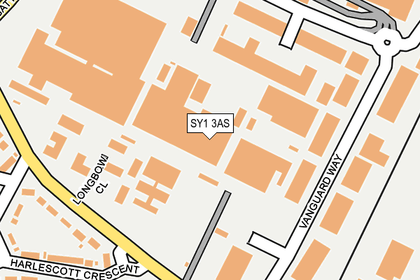 SY1 3AS map - OS OpenMap – Local (Ordnance Survey)