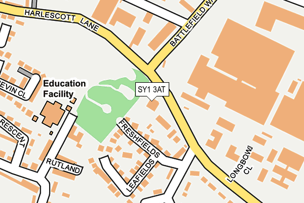 SY1 3AT map - OS OpenMap – Local (Ordnance Survey)