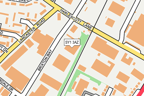 SY1 3AZ map - OS OpenMap – Local (Ordnance Survey)