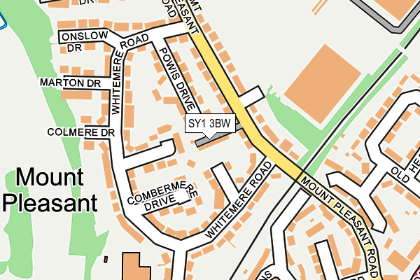 SY1 3BW map - OS OpenMap – Local (Ordnance Survey)