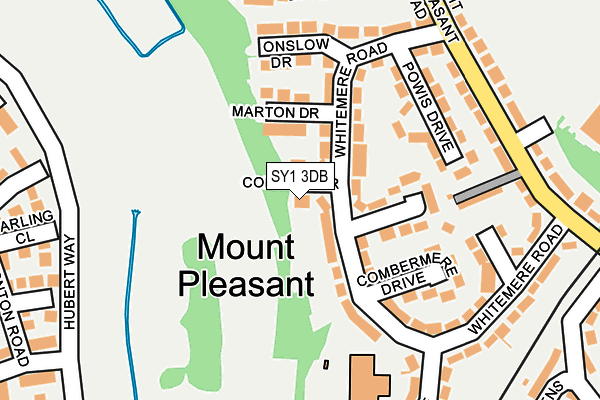 SY1 3DB map - OS OpenMap – Local (Ordnance Survey)