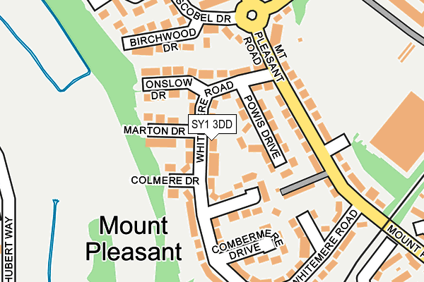 SY1 3DD map - OS OpenMap – Local (Ordnance Survey)