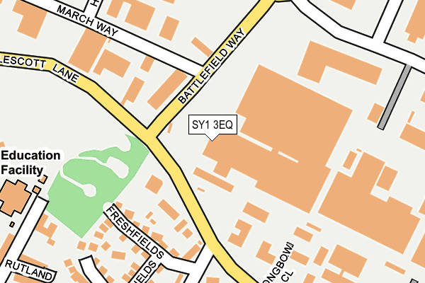 SY1 3EQ map - OS OpenMap – Local (Ordnance Survey)