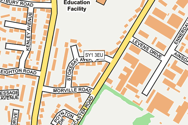 SY1 3EU map - OS OpenMap – Local (Ordnance Survey)