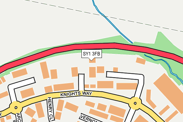 SY1 3FB map - OS OpenMap – Local (Ordnance Survey)