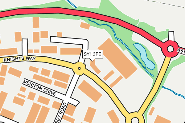 SY1 3FE map - OS OpenMap – Local (Ordnance Survey)