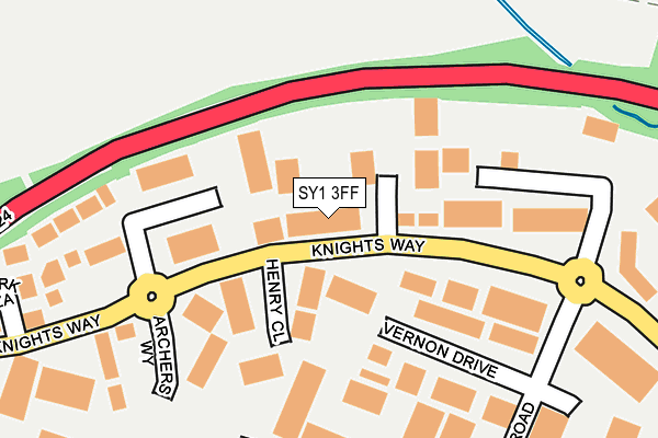 SY1 3FF map - OS OpenMap – Local (Ordnance Survey)