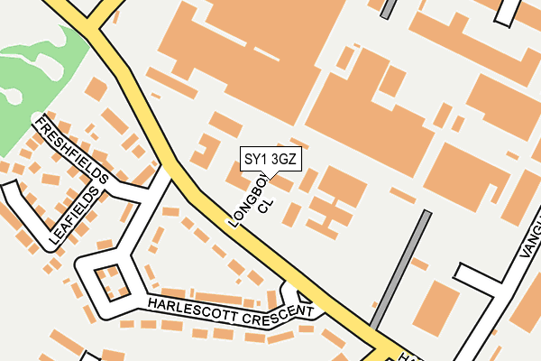 SY1 3GZ map - OS OpenMap – Local (Ordnance Survey)