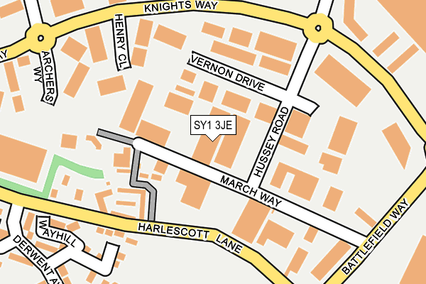 SY1 3JE map - OS OpenMap – Local (Ordnance Survey)