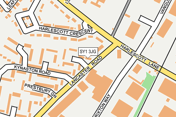 SY1 3JG map - OS OpenMap – Local (Ordnance Survey)