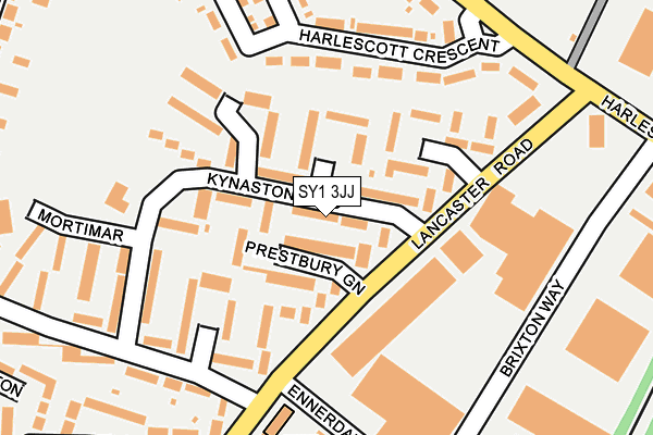 SY1 3JJ map - OS OpenMap – Local (Ordnance Survey)