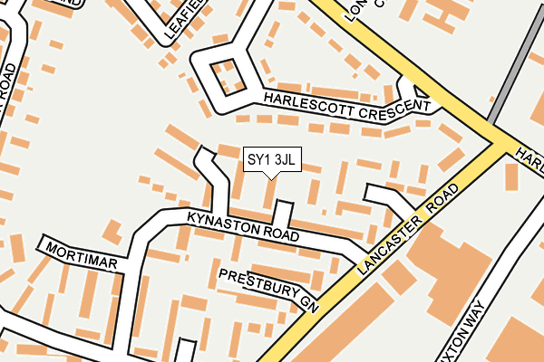 SY1 3JL map - OS OpenMap – Local (Ordnance Survey)