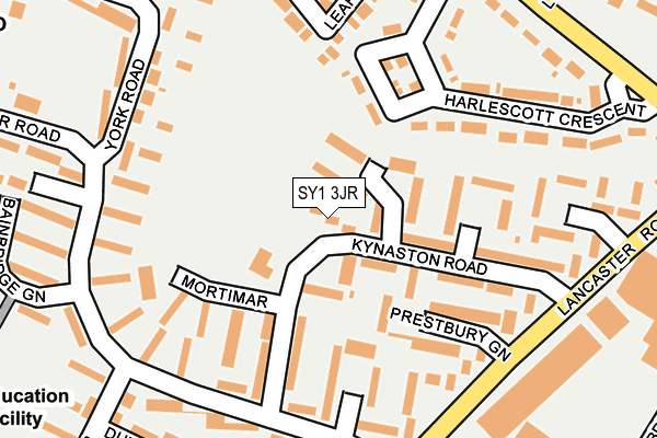 SY1 3JR map - OS OpenMap – Local (Ordnance Survey)