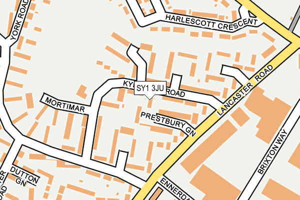 SY1 3JU map - OS OpenMap – Local (Ordnance Survey)