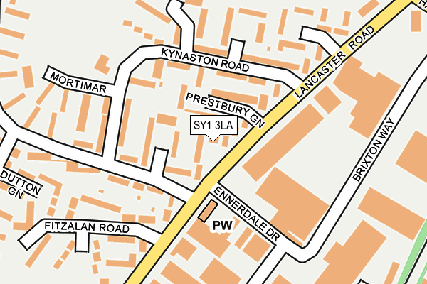SY1 3LA map - OS OpenMap – Local (Ordnance Survey)