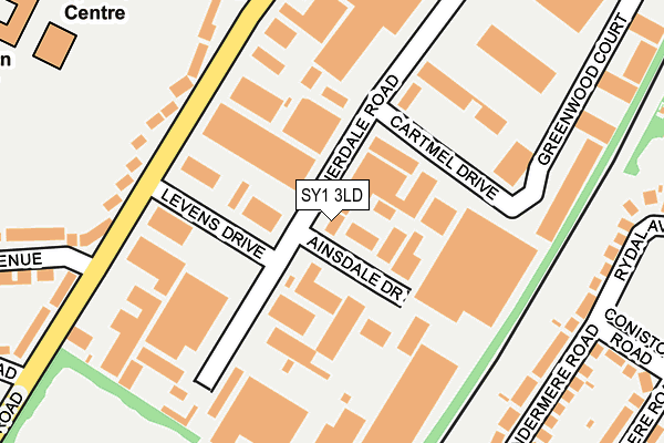 SY1 3LD map - OS OpenMap – Local (Ordnance Survey)