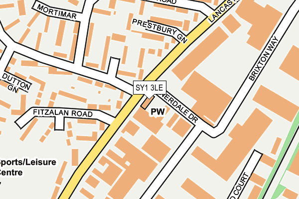 SY1 3LE map - OS OpenMap – Local (Ordnance Survey)