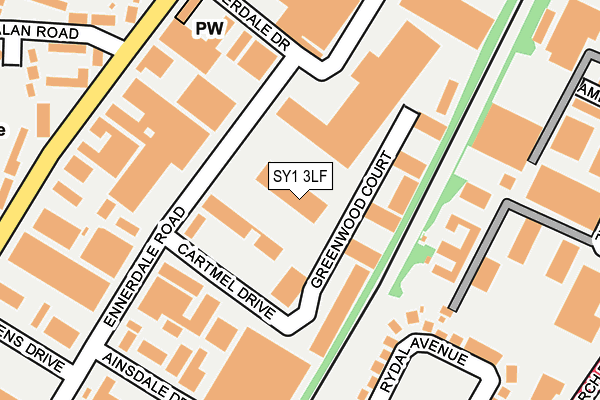 SY1 3LF map - OS OpenMap – Local (Ordnance Survey)