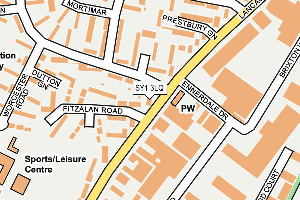 SY1 3LQ map - OS OpenMap – Local (Ordnance Survey)