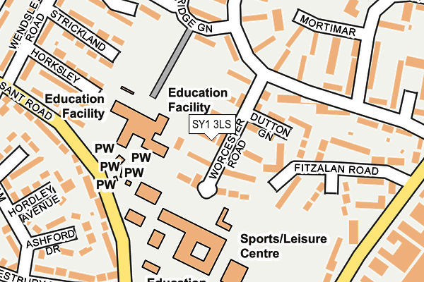 SY1 3LS map - OS OpenMap – Local (Ordnance Survey)