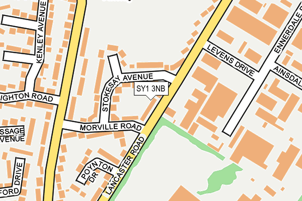 SY1 3NB map - OS OpenMap – Local (Ordnance Survey)