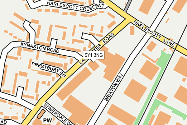 SY1 3NG map - OS OpenMap – Local (Ordnance Survey)