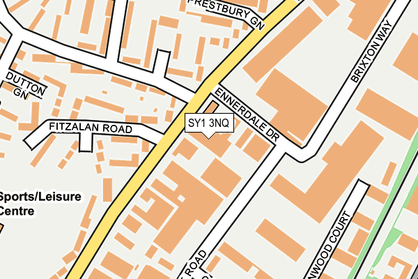 SY1 3NQ map - OS OpenMap – Local (Ordnance Survey)