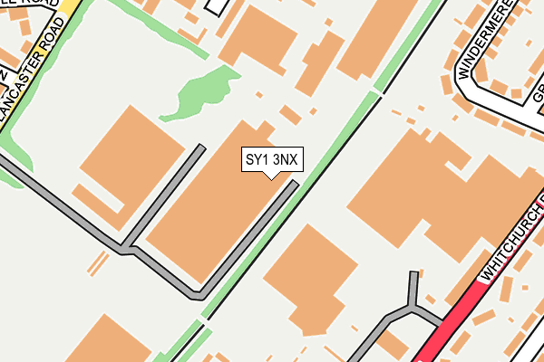 SY1 3NX map - OS OpenMap – Local (Ordnance Survey)