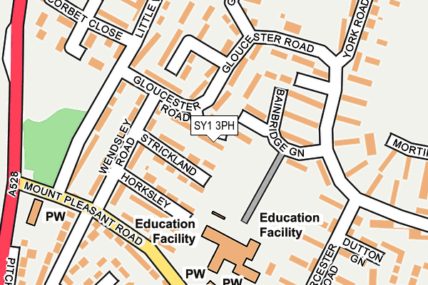 SY1 3PH map - OS OpenMap – Local (Ordnance Survey)