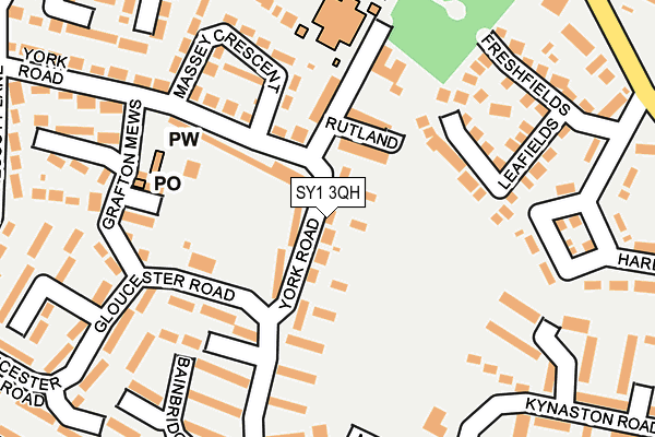 SY1 3QH map - OS OpenMap – Local (Ordnance Survey)