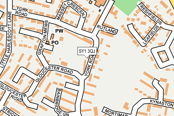 SY1 3QJ map - OS OpenMap – Local (Ordnance Survey)