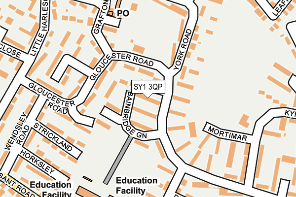 SY1 3QP map - OS OpenMap – Local (Ordnance Survey)