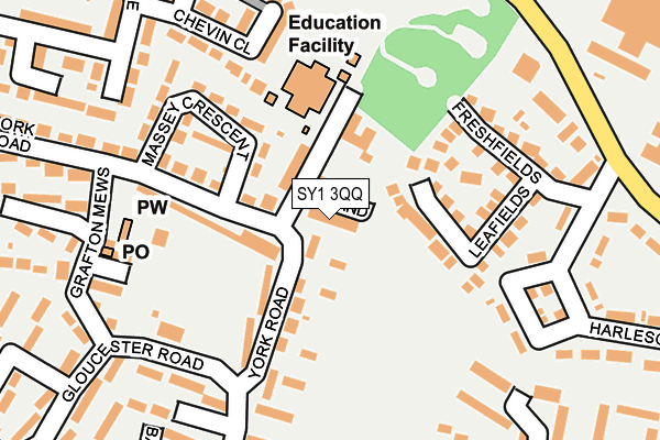 SY1 3QQ map - OS OpenMap – Local (Ordnance Survey)