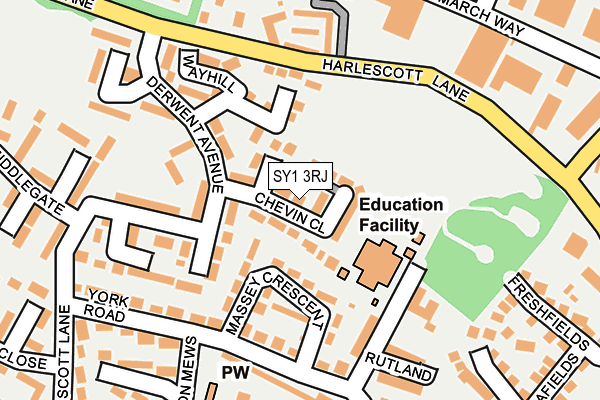 SY1 3RJ map - OS OpenMap – Local (Ordnance Survey)