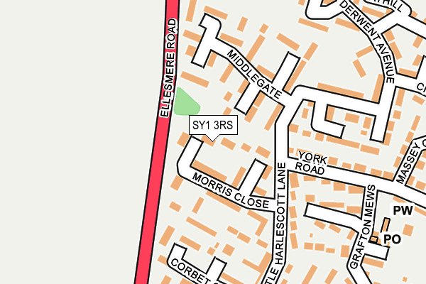 SY1 3RS map - OS OpenMap – Local (Ordnance Survey)