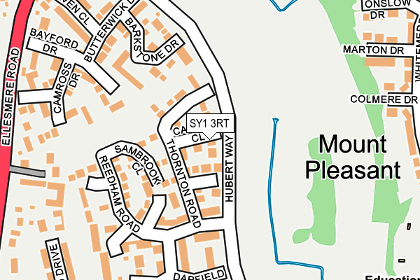 SY1 3RT map - OS OpenMap – Local (Ordnance Survey)