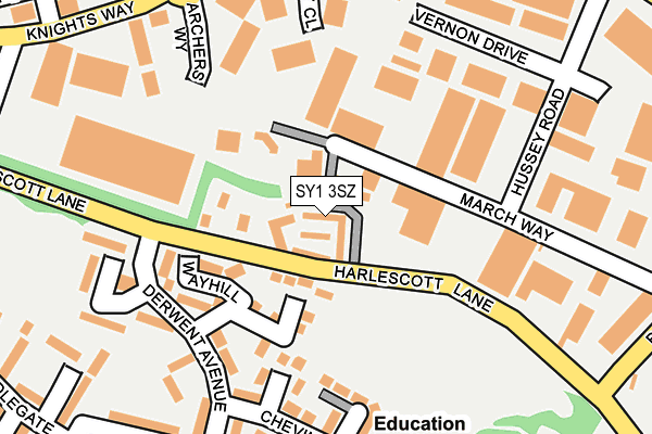 SY1 3SZ map - OS OpenMap – Local (Ordnance Survey)