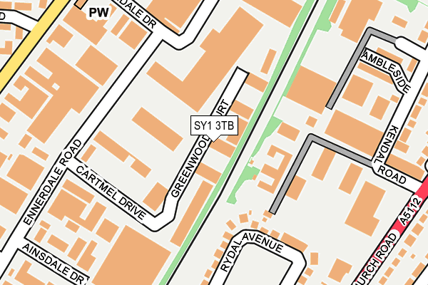 SY1 3TB map - OS OpenMap – Local (Ordnance Survey)