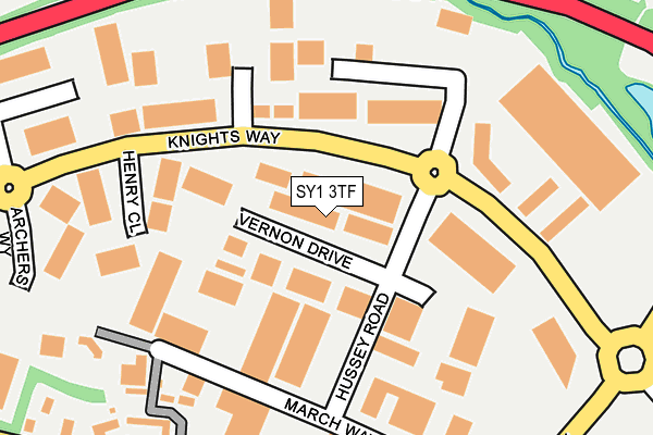 SY1 3TF map - OS OpenMap – Local (Ordnance Survey)