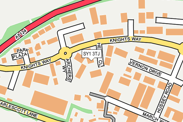 SY1 3TJ map - OS OpenMap – Local (Ordnance Survey)