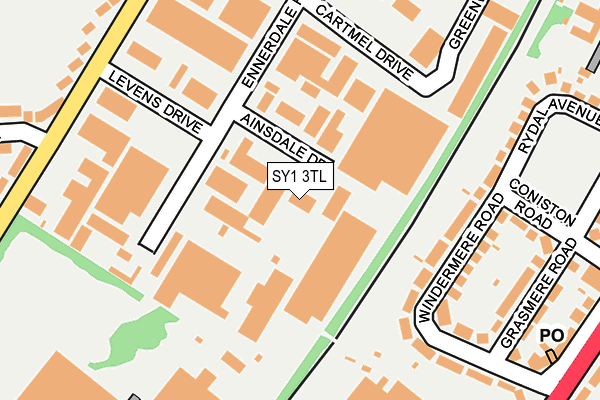 SY1 3TL map - OS OpenMap – Local (Ordnance Survey)