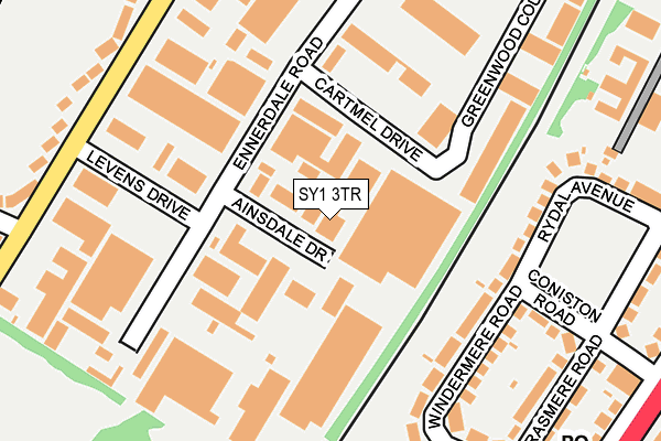 SY1 3TR map - OS OpenMap – Local (Ordnance Survey)