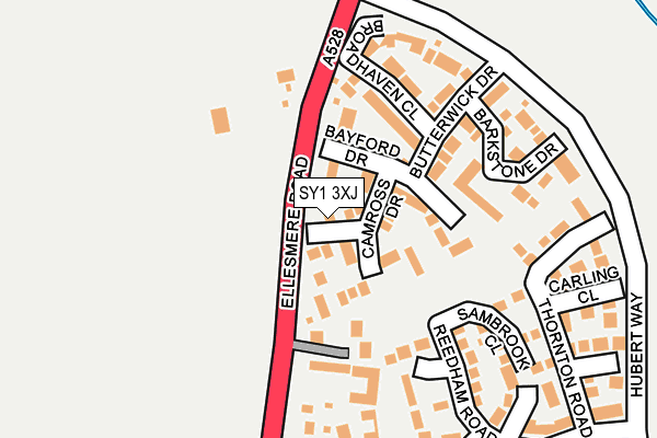 SY1 3XJ map - OS OpenMap – Local (Ordnance Survey)