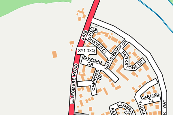 SY1 3XQ map - OS OpenMap – Local (Ordnance Survey)