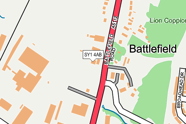 SY1 4AB map - OS OpenMap – Local (Ordnance Survey)